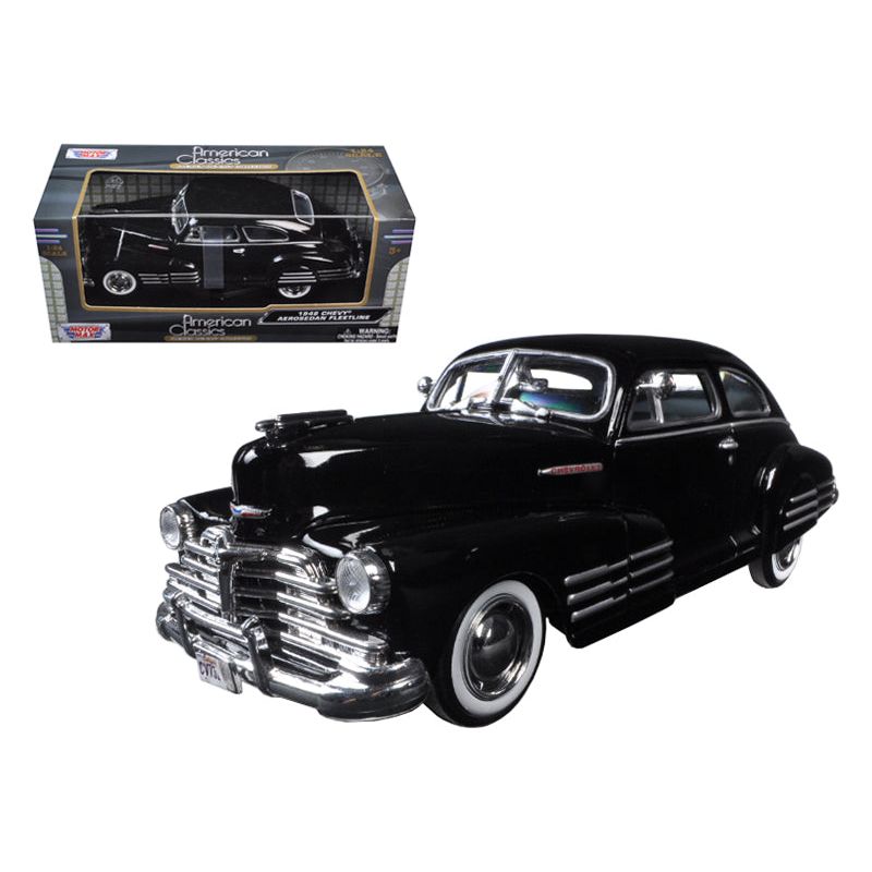 1948 Chevrolet Aerosedan Fleetline Black 1/24 Diecast Model Car by Motormax-Motormax-ModelCars.com
