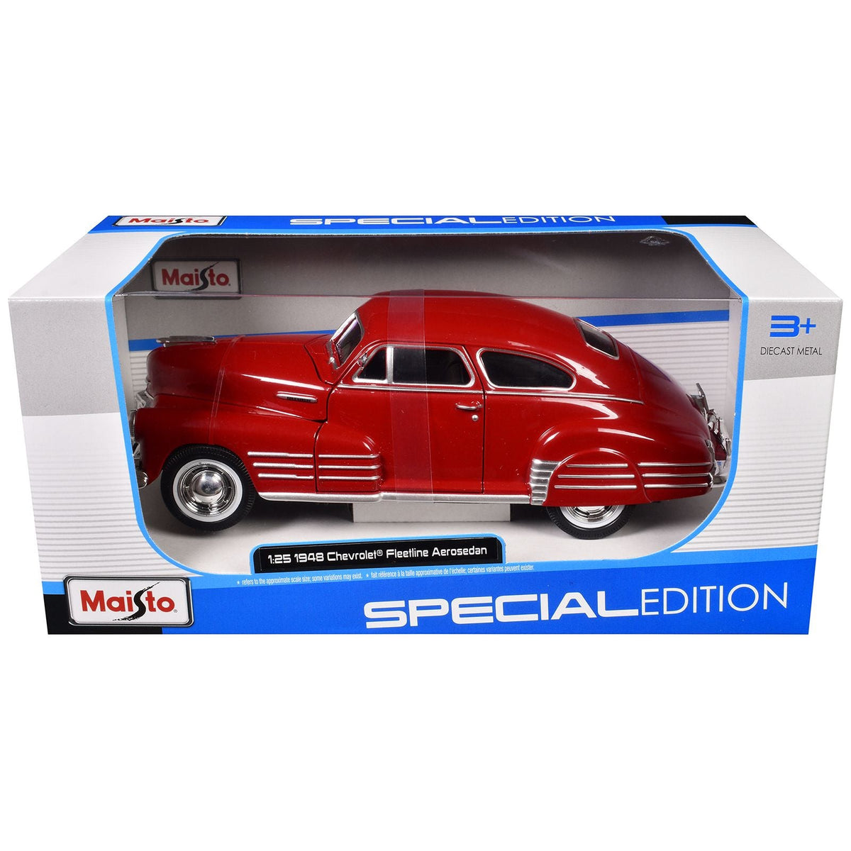 1948 Chevrolet Fleetline Aerosedan Red "Special Edition" Series 1/25 Diecast Model Car by Maisto-Maisto-ModelCars.com