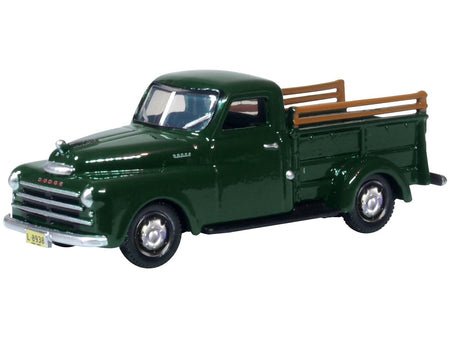 1948 Dodge B-1B Pickup Truck Dark Green 1/87 (HO) Scale Diecast Model Car by Oxford Diecast-Oxford Diecast-ModelCars.com