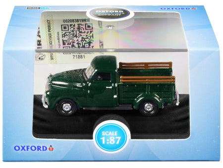 1948 Dodge B-1B Pickup Truck Dark Green 1/87 (HO) Scale Diecast Model Car by Oxford Diecast-Oxford Diecast-ModelCars.com