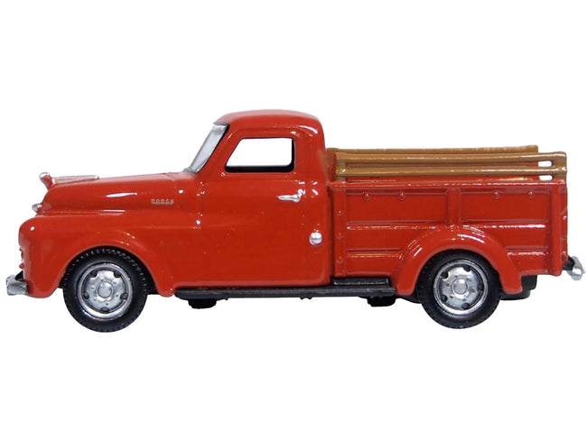1948 Dodge B-1B Pickup Truck Red 1/87 (HO) Scale Diecast Model Car by Oxford Diecast-Oxford Diecast-ModelCars.com