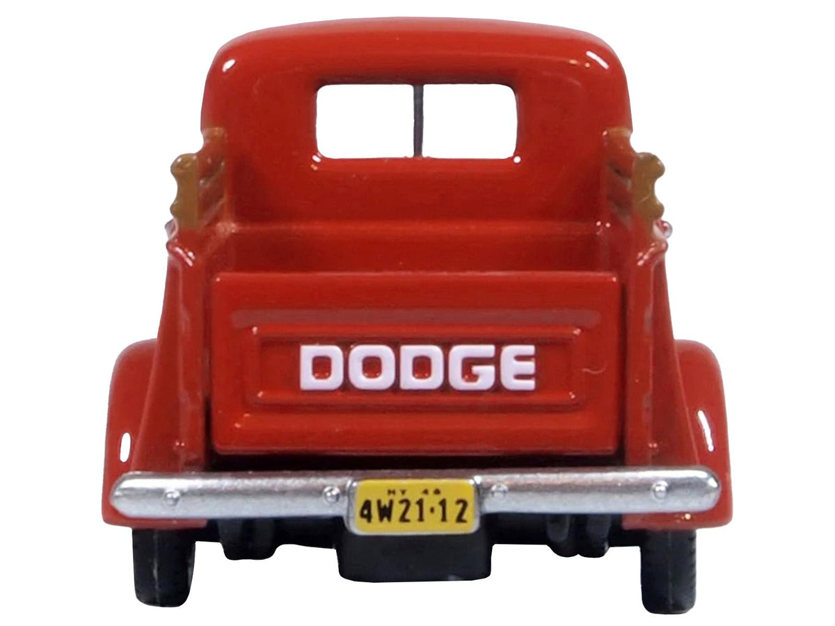 1948 Dodge B-1B Pickup Truck Red 1/87 (HO) Scale Diecast Model Car by Oxford Diecast-Oxford Diecast-ModelCars.com