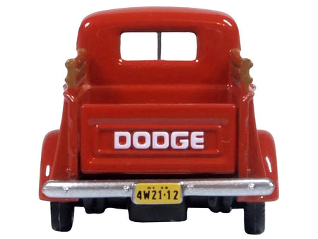 1948 Dodge B-1B Pickup Truck Red 1/87 (HO) Scale Diecast Model Car by Oxford Diecast-Oxford Diecast-ModelCars.com