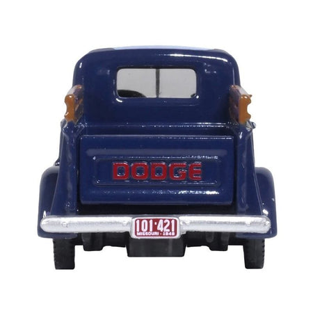 1948 Dodge B - 1B Pickup Truck Waterway Blue 1/87 (HO) Scale Diecast Model Car by Oxford Diecast - Oxford Diecast - ModelCars.com