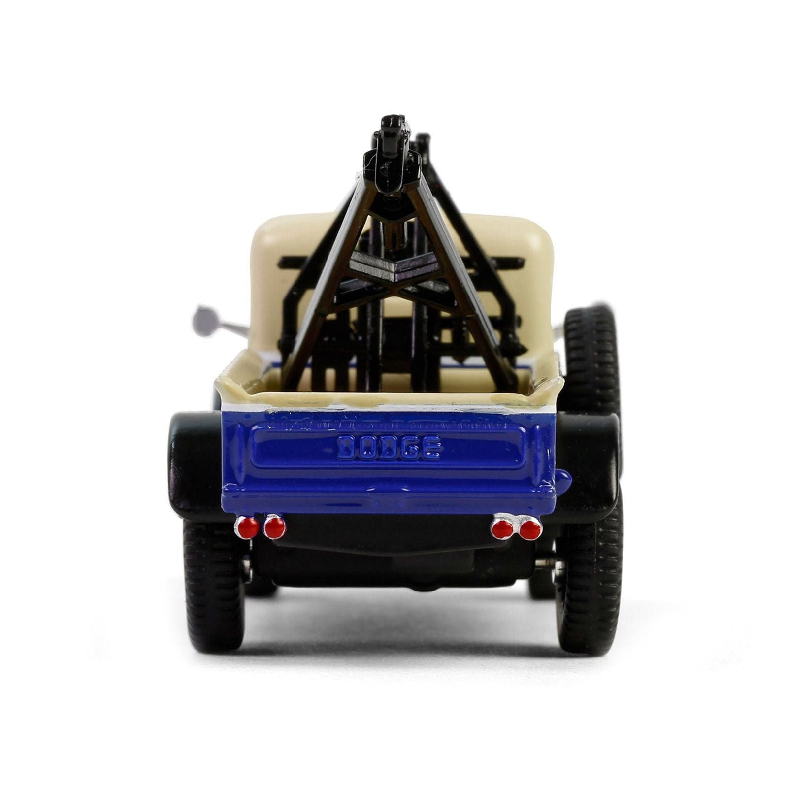 1948 Dodge Power Wagon Wrecker Tow Truck Beige and Blue "Chevron Special Edition" Series 1 1/64 Diecast Model Car by Greenlight - Greenlight - ModelCars.com