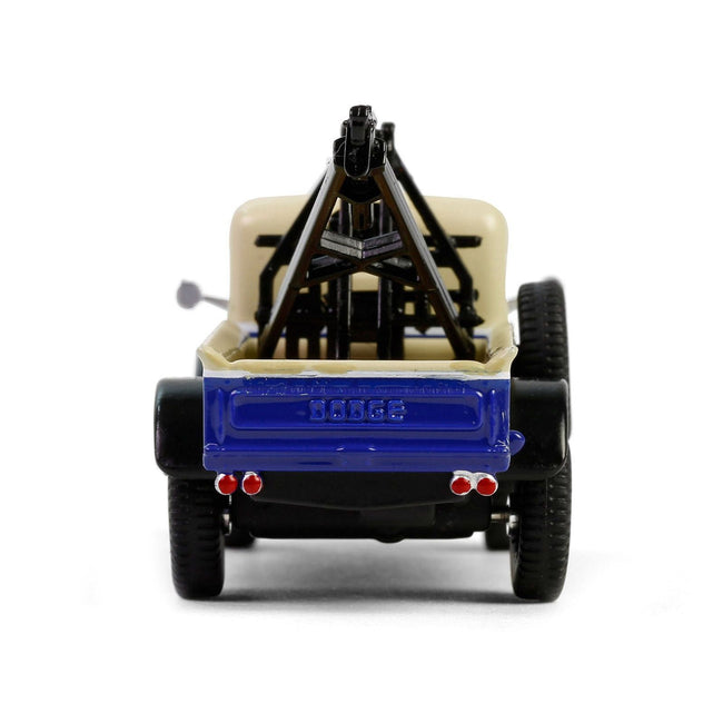 1948 Dodge Power Wagon Wrecker Tow Truck Beige and Blue "Chevron Special Edition" Series 1 1/64 Diecast Model Car by Greenlight - Greenlight - ModelCars.com