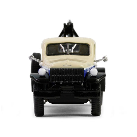 1948 Dodge Power Wagon Wrecker Tow Truck Beige and Blue "Chevron Special Edition" Series 1 1/64 Diecast Model Car by Greenlight - Greenlight - ModelCars.com