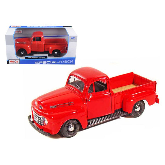 1948 Ford F-1 Pickup Truck Red 1/25 Diecast Model Car by Maisto-Maisto-ModelCars.com