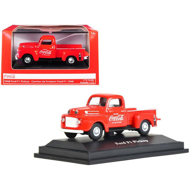1948 Ford F1 Pickup Truck "Coca - Cola" Red 1/72 Diecast Model Car by Motorcity Classics - Motorcity Classics - ModelCars.com