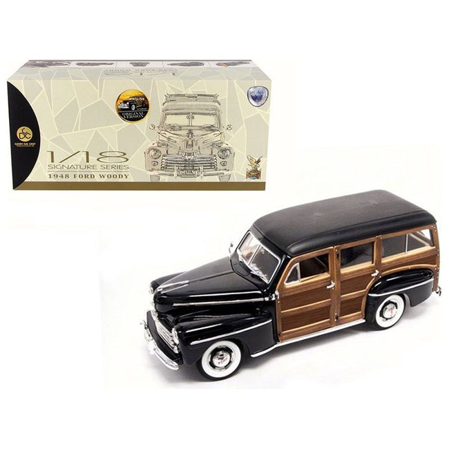 1948 Ford Woody Black 1/18 Diecast Model Car by Road Signature - Road Signature - ModelCars.com