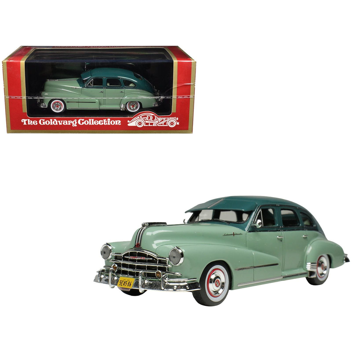 1948 Pontiac 4 Door Sedan Genesee Green 2-Tone with Green Interior Limited Edition to 200 pieces Worldwide 1/43 Model Car by Goldvarg Collection-Goldvarg Collection-ModelCars.com