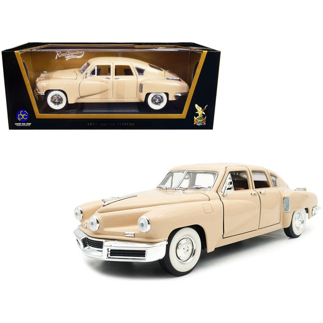 1948 Tucker Torpedo Cream 1/18 Diecast Model Car by Road Signature - Road Signature - ModelCars.com