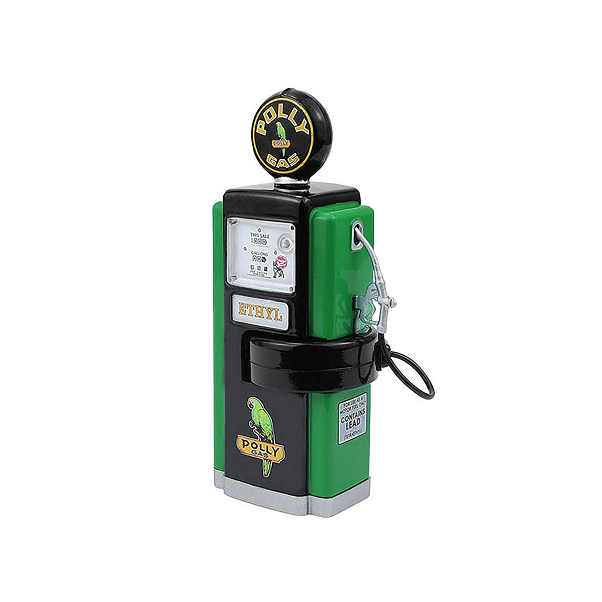 1948 Wayne 100-A Gas Pump "Polly Gas" Black and Green "Vintage Gas Pumps" Series 17 1/18 Diecast Replica by Greenlight-Greenlight-ModelCars.com