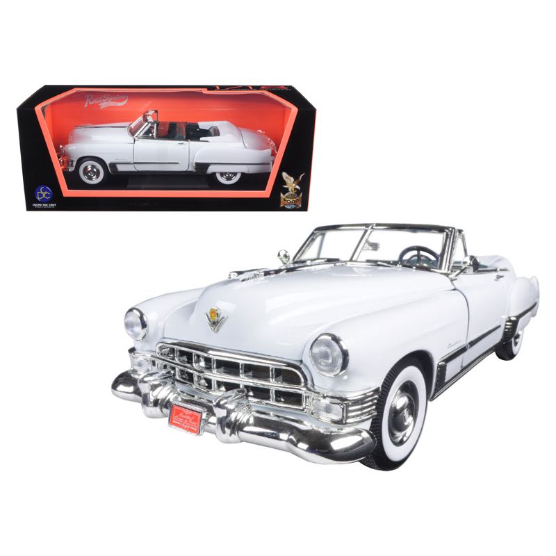 1949 Cadillac Coupe De Ville Convertible White 1/18 Diecast Model Car by Road Signature-Road Signature-ModelCars.com