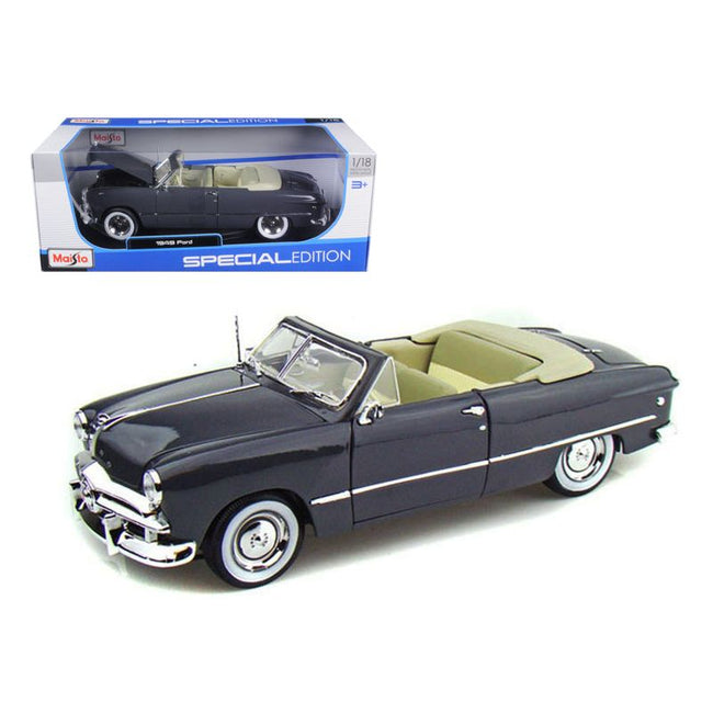 1949 Ford Convertible Gray 1/18 Diecast Model Car by Maisto-Maisto-ModelCars.com