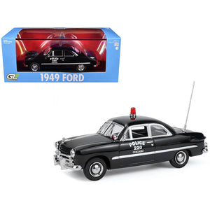 1949 Ford Custom Police Car "Chicago Police Department" Black 1/64 Diecast Model Car by Greenlight