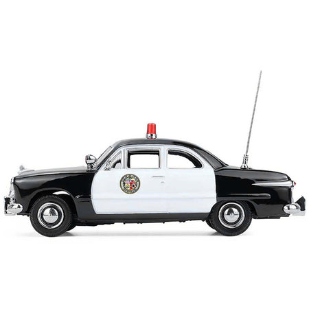 1949 Ford Custom Police Car "LAPD (Los Angeles Police Department)" Black and White 1/43 Diecast Model Car by Greenlight-Greenlight-ModelCars.com