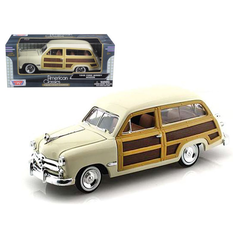 1949 Ford Woody Wagon Beige 1/24 Diecast Model Car by Motormax - Motormax - ModelCars.com