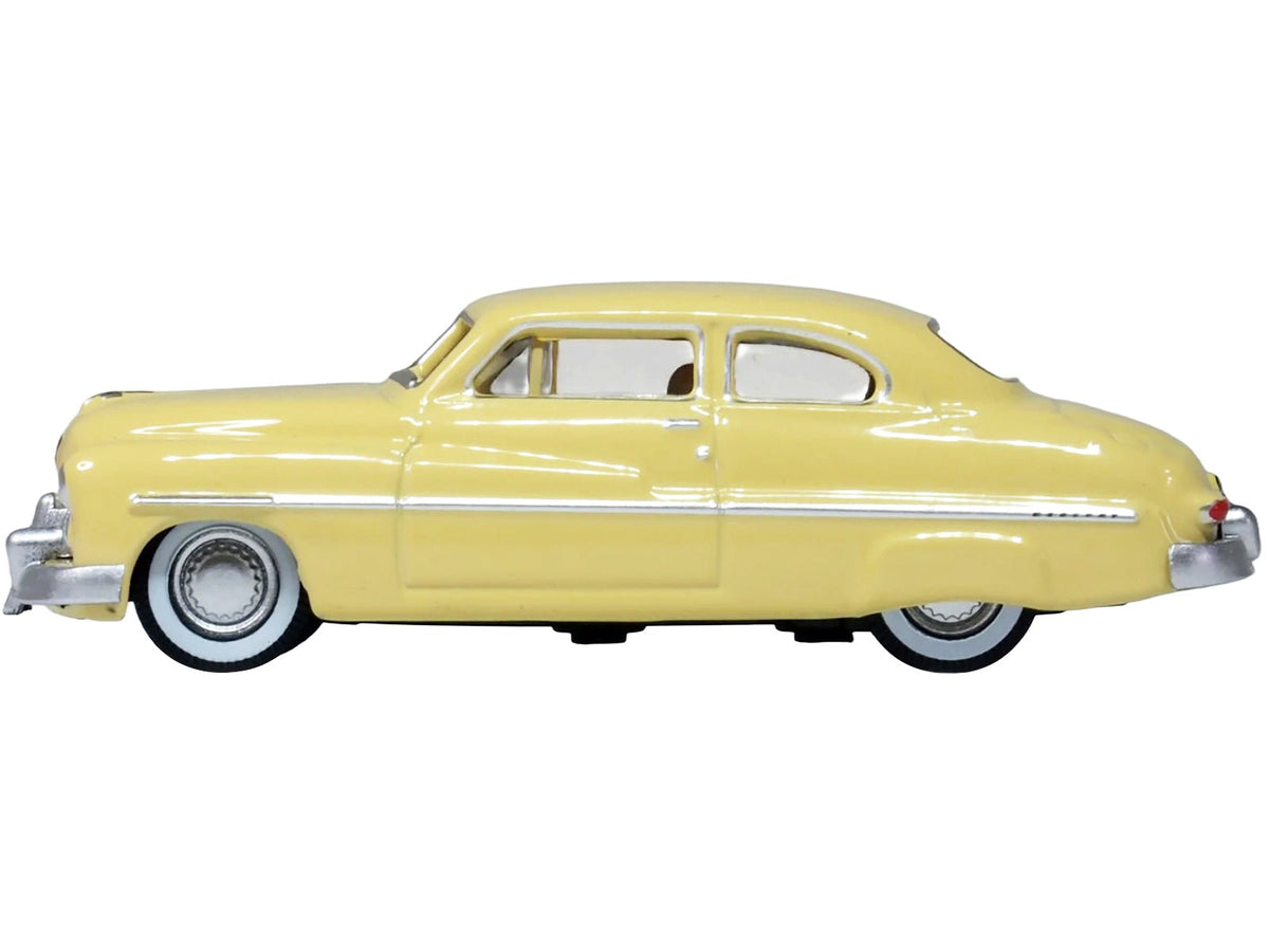 1949 Mercury 8 Coupe Calabash Yellow 1/87 (HO) Scale Diecast Model Car by Oxford Diecast-Oxford Diecast-ModelCars.com