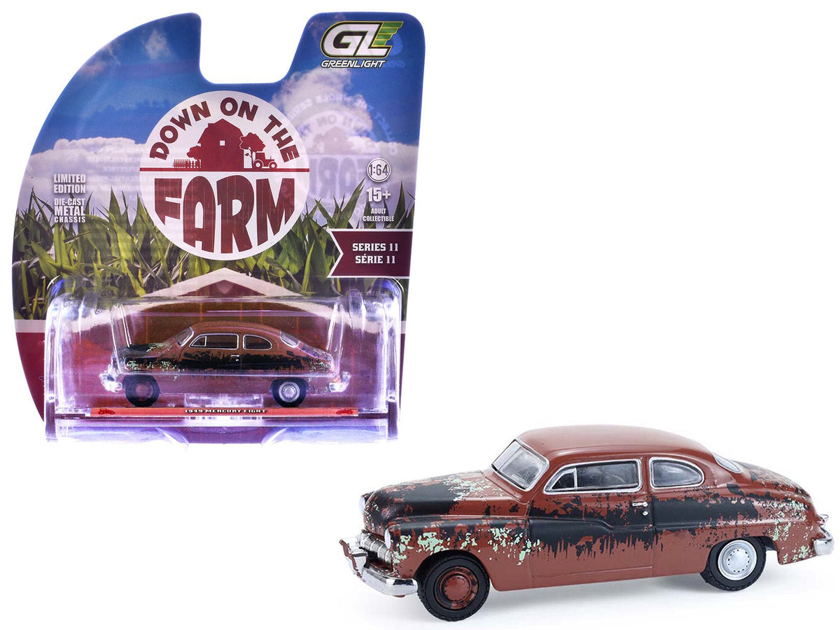 1949 Mercury Eight "Barn Find" Brown (Rusted) "Down on the Farm" Series 11 1/64 Diecast Model by Greenlight-Greenlight-ModelCars.com