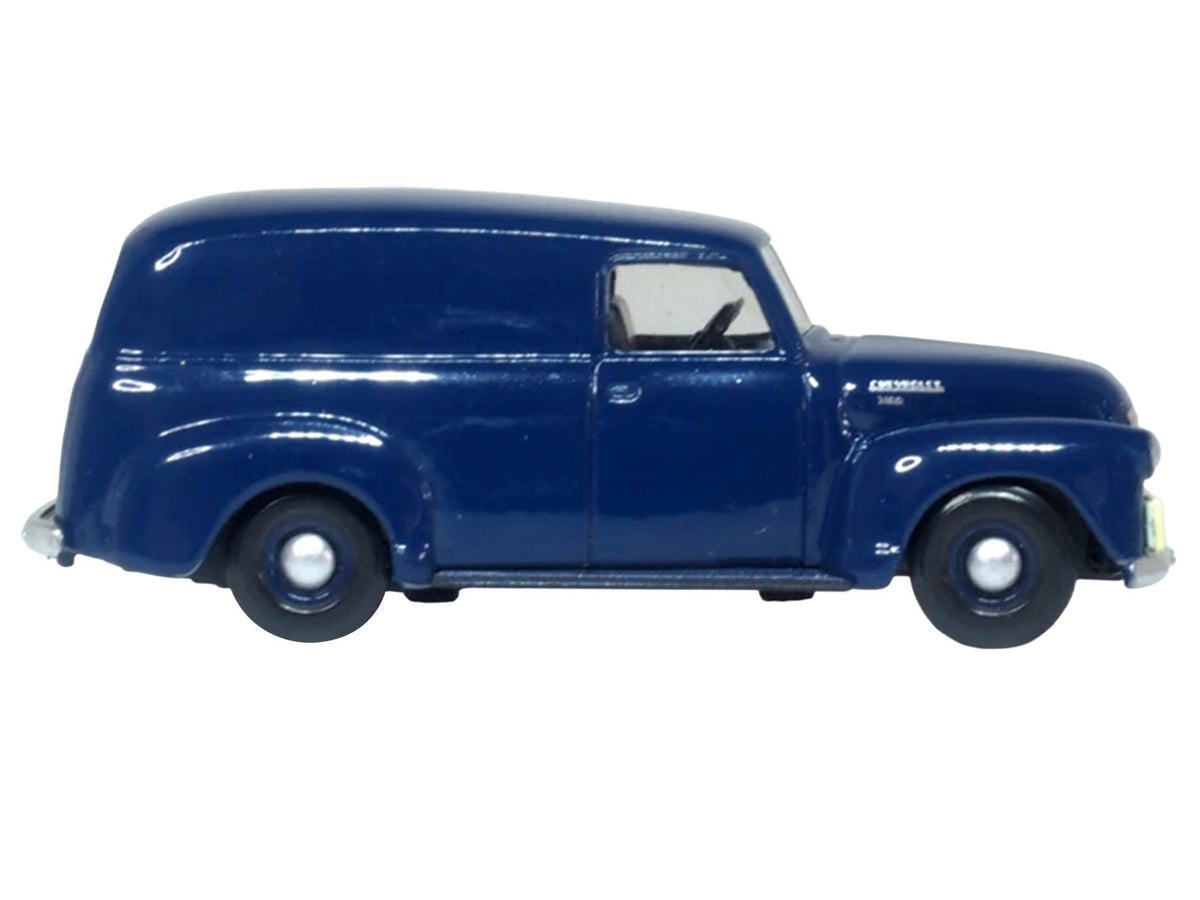1950 Chevrolet Panel Van Mariner Blue 1/87 (HO) Scale Diecast Model Car by Oxford Diecast-Oxford Diecast-ModelCars.com