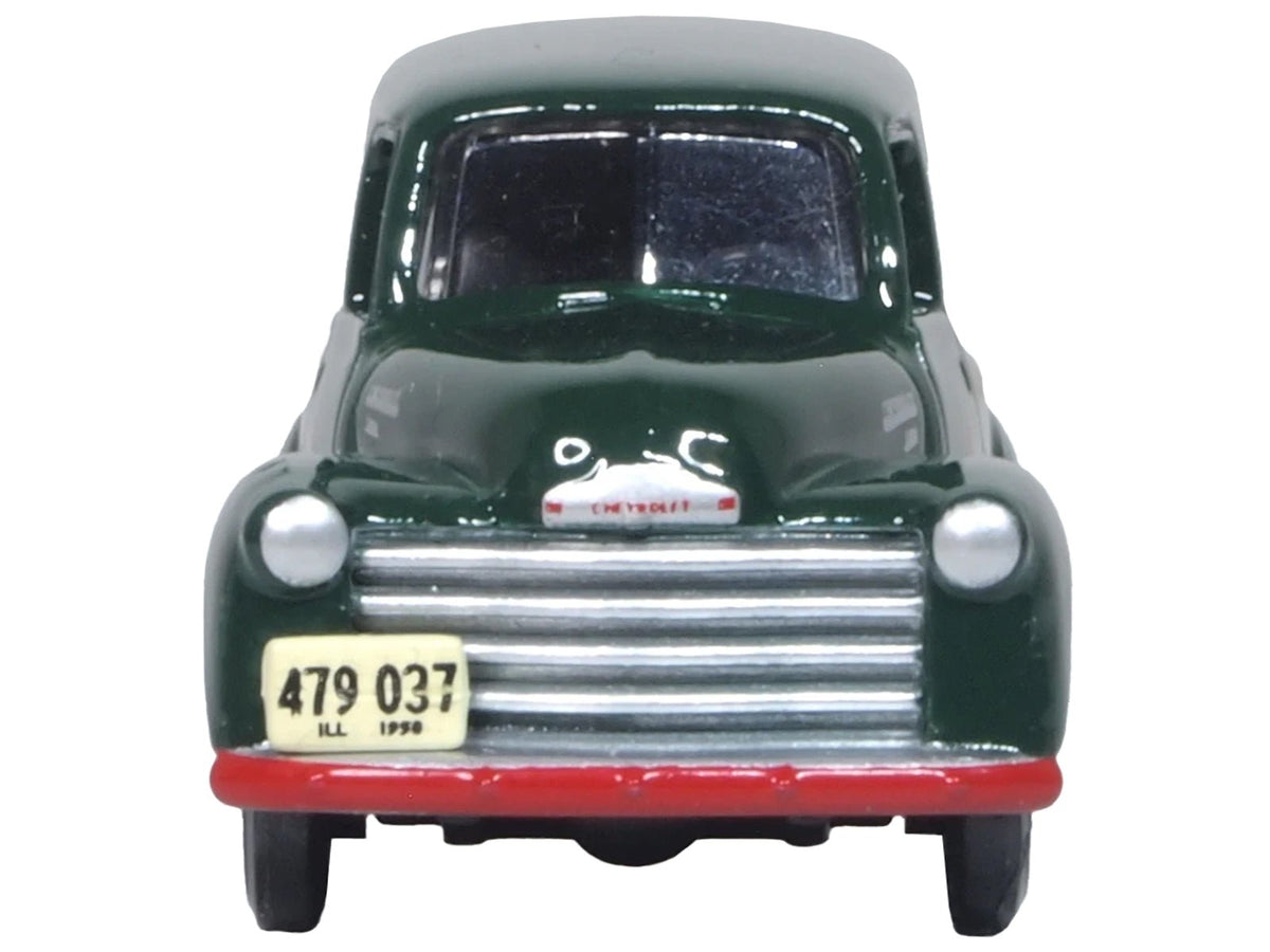 1950 Chevrolet Panel Van "Railway Express Agency" Dark Green 1/87 (HO) Scale Diecast Model Car by Oxford Diecast-Oxford Diecast-ModelCars.com