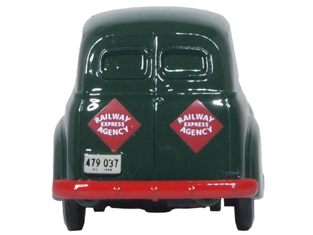 1950 Chevrolet Panel Van "Railway Express Agency" Dark Green 1/87 (HO) Scale Diecast Model Car by Oxford Diecast-Oxford Diecast-ModelCars.com
