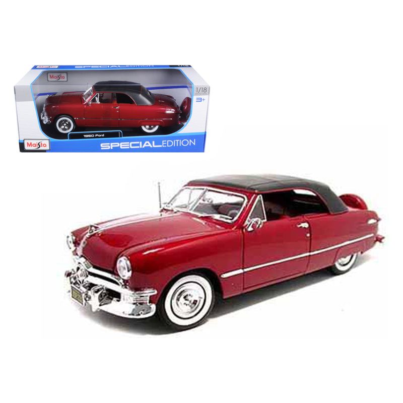 1950 Ford Soft Top Red 1/18 Diecast Model Car by Maisto - Maisto - ModelCars.com