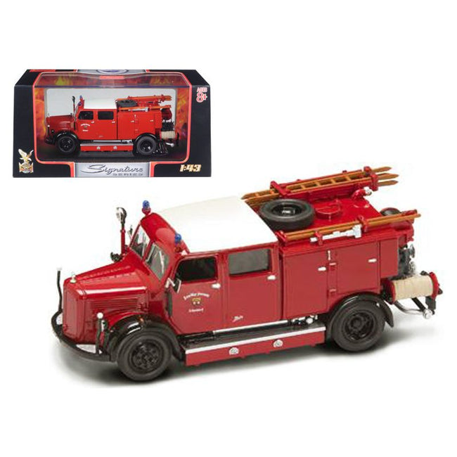 1950 Mercedes Benz TLF - 15 Fire Engine Red 1/43 Diecast Model by Road Signature - Road Signature - ModelCars.com