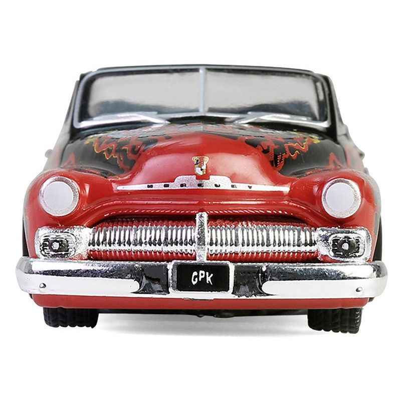 1950 Mercury Eight Convertible Lowrider Black with Flames "Menacing Monica" "Garbage Pail Kids" Series 7 1/64 Diecast Model Car by Greenlight-Greenlight-ModelCars.com