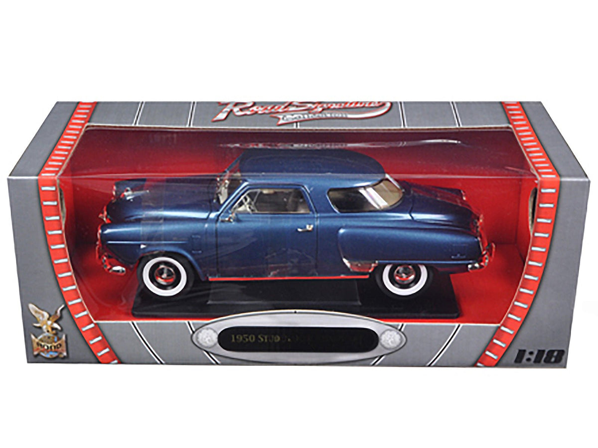 1950 Studebaker Champion Blue Metallic 1/18 Diecast Model Car by Road Signature-Road Signature-ModelCars.com