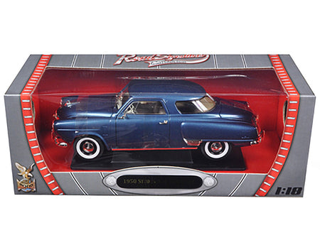 1950 Studebaker Champion Blue Metallic 1/18 Diecast Model Car by Road Signature-Road Signature-ModelCars.com