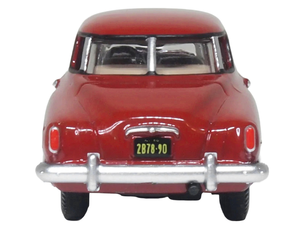 1950 Studebaker Champion Starlight Coupe Commanche Red 1/87 (HO) Scale Diecast Model Car by Oxford Diecast-Oxford Diecast-ModelCars.com