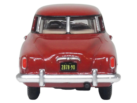 1950 Studebaker Champion Starlight Coupe Commanche Red 1/87 (HO) Scale Diecast Model Car by Oxford Diecast-Oxford Diecast-ModelCars.com