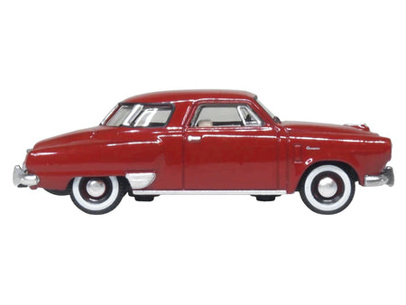 1950 Studebaker Champion Starlight Coupe Commanche Red 1/87 (HO) Scale Diecast Model Car by Oxford Diecast-Oxford Diecast-ModelCars.com