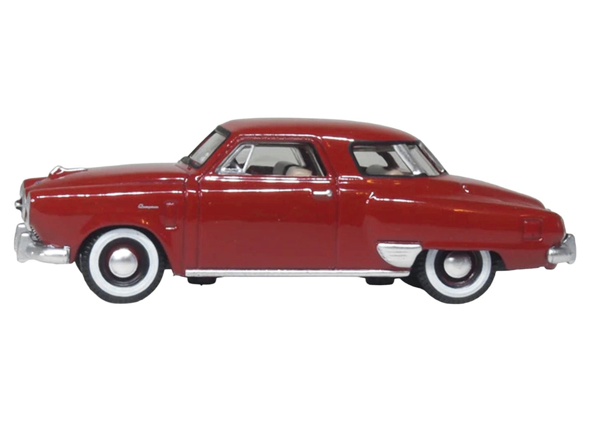 1950 Studebaker Champion Starlight Coupe Commanche Red 1/87 (HO) Scale Diecast Model Car by Oxford Diecast-Oxford Diecast-ModelCars.com