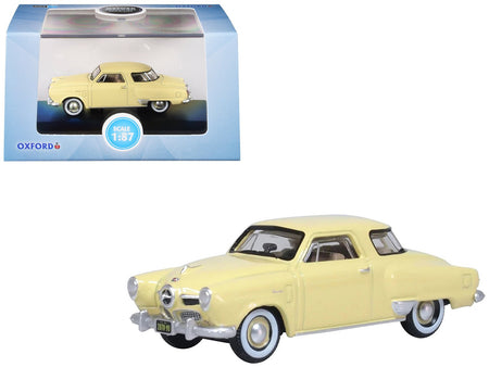 1950 Studebaker Champion Starlight Coupe Tulip Cream 1/87 (HO) Scale Diecast Model Car by Oxford Diecast-Oxford Diecast-ModelCars.com