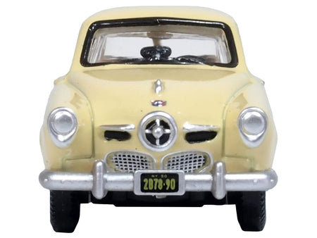 1950 Studebaker Champion Starlight Coupe Tulip Cream 1/87 (HO) Scale Diecast Model Car by Oxford Diecast-Oxford Diecast-ModelCars.com