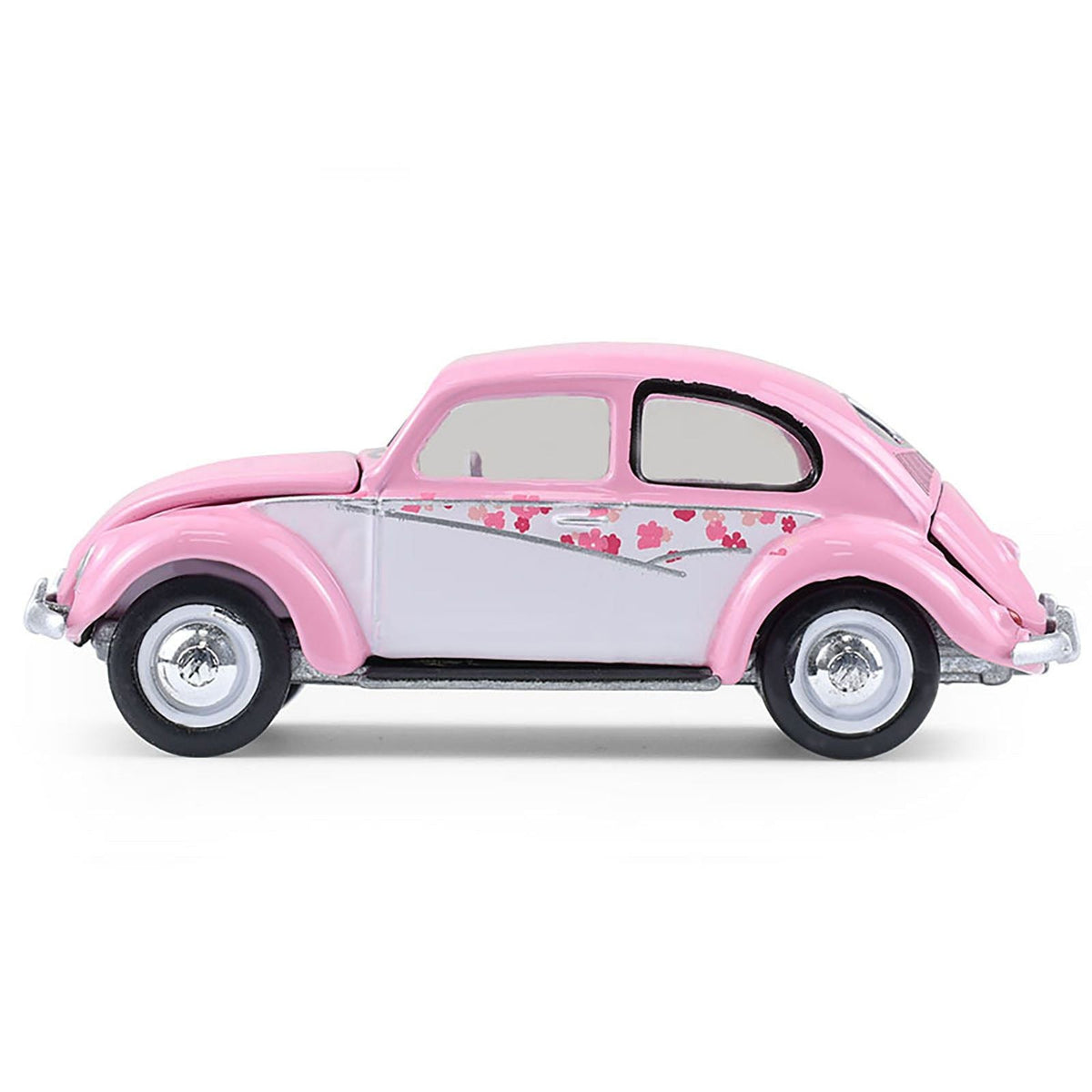 1950 Volkswagen Beetle "Botanical Beetle" Pink and White with Graphics "Club Vee-Dub" Series 21 1/64 Diecast Model Car by Greenlight-Greenlight-ModelCars.com