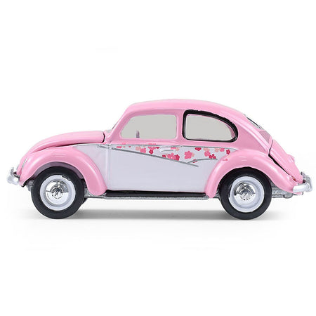 1950 Volkswagen Beetle "Botanical Beetle" Pink and White with Graphics "Club Vee-Dub" Series 21 1/64 Diecast Model Car by Greenlight-Greenlight-ModelCars.com