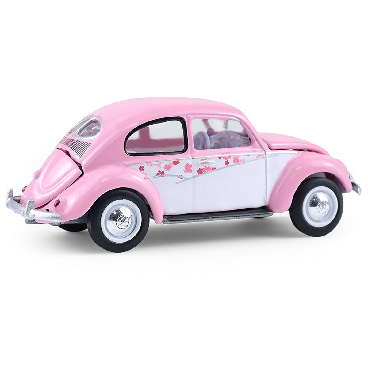1950 Volkswagen Beetle "Botanical Beetle" Pink and White with Graphics "Club Vee-Dub" Series 21 1/64 Diecast Model Car by Greenlight-Greenlight-ModelCars.com
