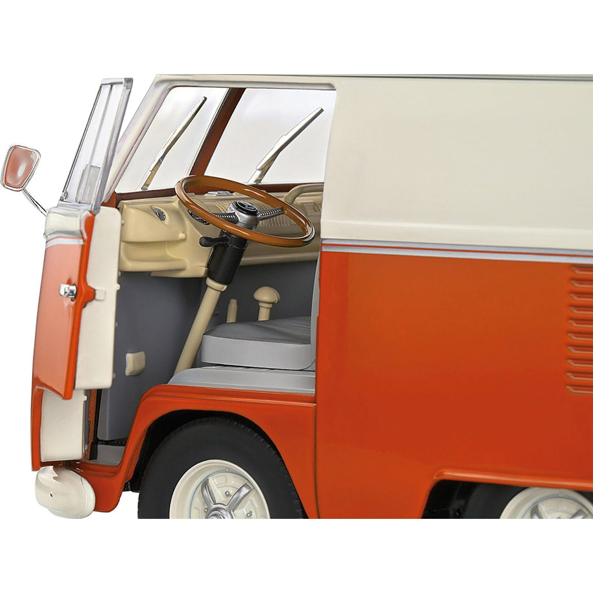 1950 Volkswagen Kool Kombi Van with Trailer Orange and White 1/18 Diecast Model Car by Solido-Solido-ModelCars.com