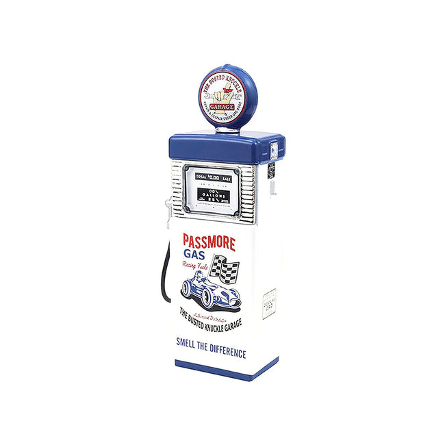 1951 Wayne 505 Gas Pump "Busted Knuckle Garage" White and Blue "Vintage Gas Pumps" Series 17 1/18 Diecast Replica by Greenlight-Greenlight-ModelCars.com
