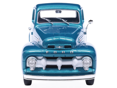 1952 Ford F1 Pickup Truck Blue Metallic 1/24 Diecast Model by IXO Models-IXO-ModelCars.com