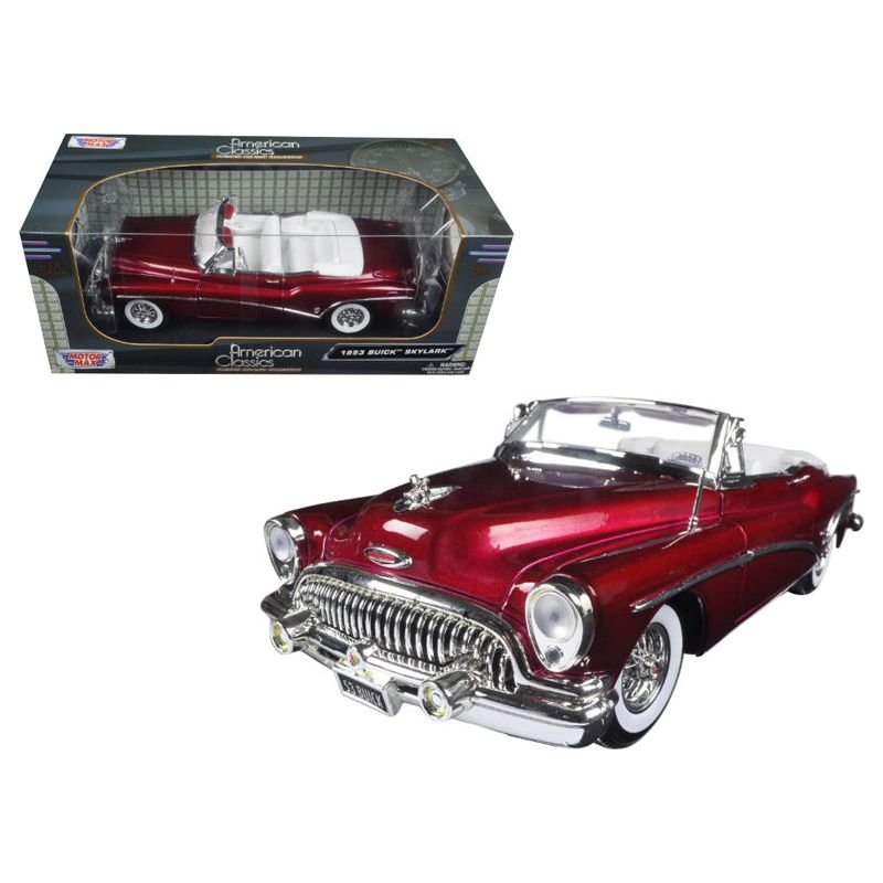1953 Buick Skylark Burgundy 1/18 Diecast Model Car by Motormax - Motormax - ModelCars.com