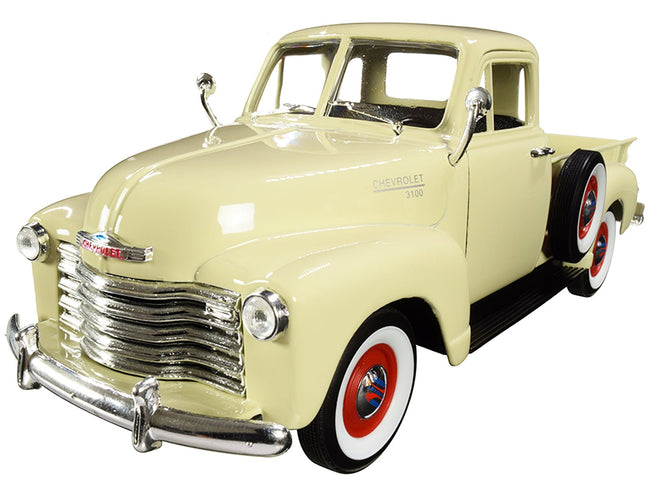 1953 Chevrolet 3100 Pickup Truck Cream 1/24-1/27 Diecast Model Car by Welly-Welly-ModelCars.com
