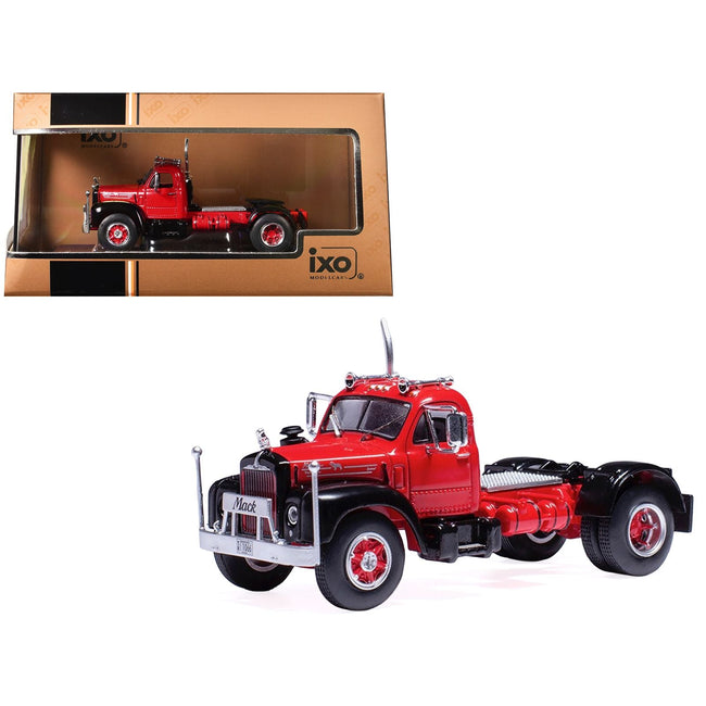 1953 Mack B 61 Truck Tractor Red and Black 1/64 Diecast Model by IXO Models-IXO-ModelCars.com