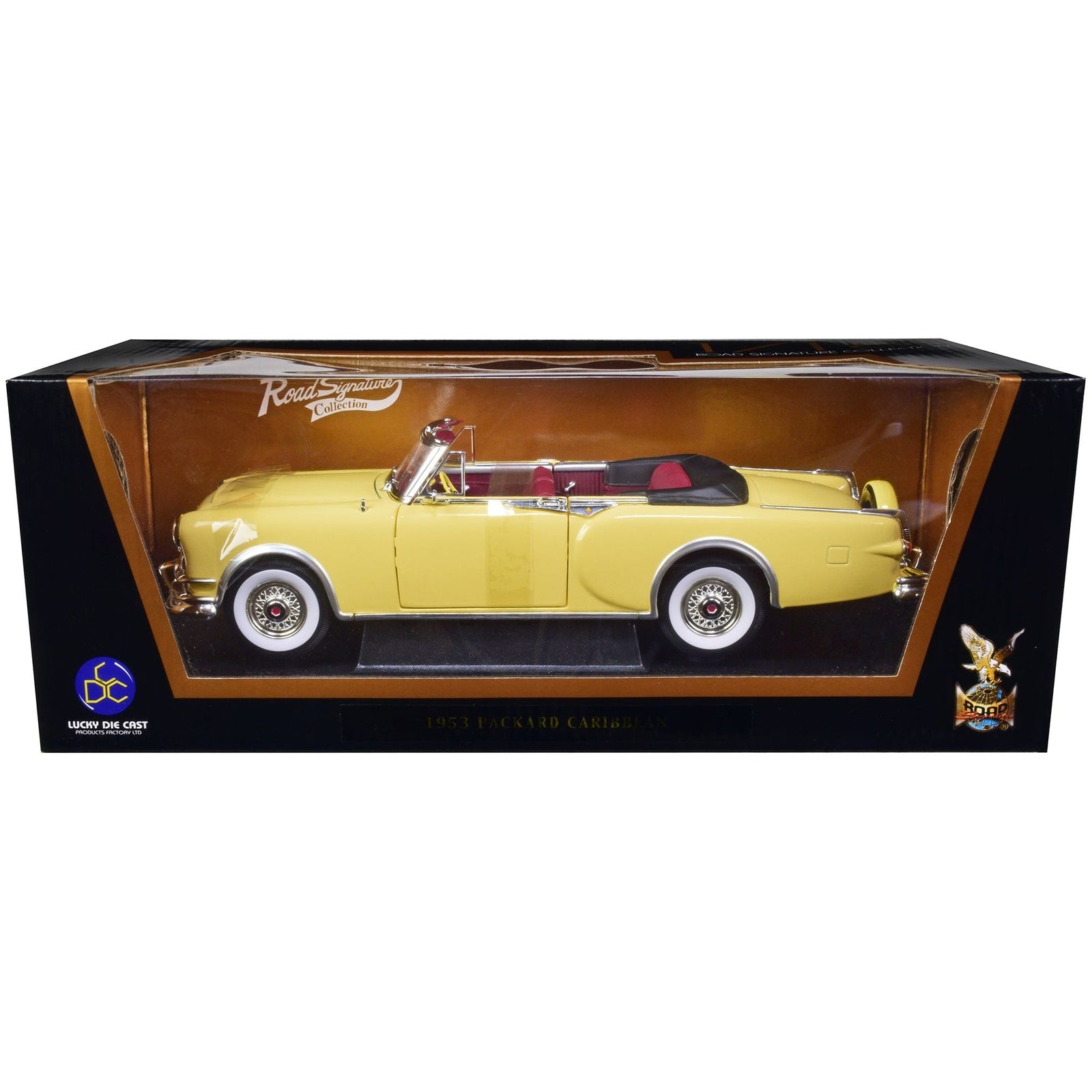 1953 Packard Caribbean Yellow 1/18 Diecast Model Car by Road Signature - Road Signature - ModelCars.com