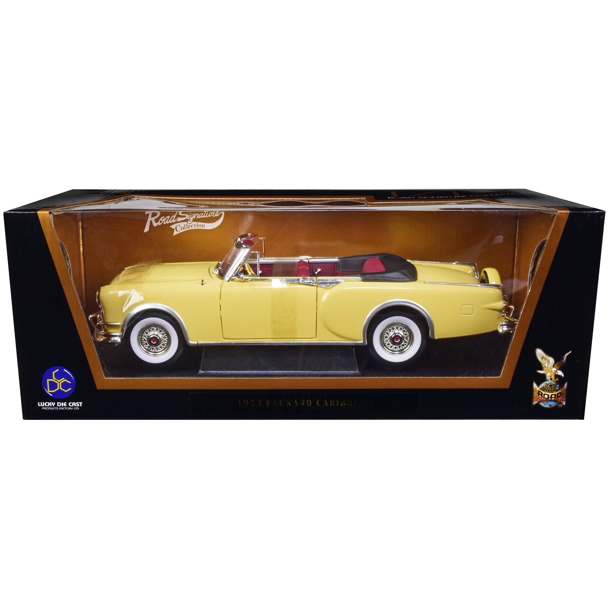 1953 Packard Caribbean Yellow 1/18 Diecast Model Car by Road Signature - Road Signature - ModelCars.com
