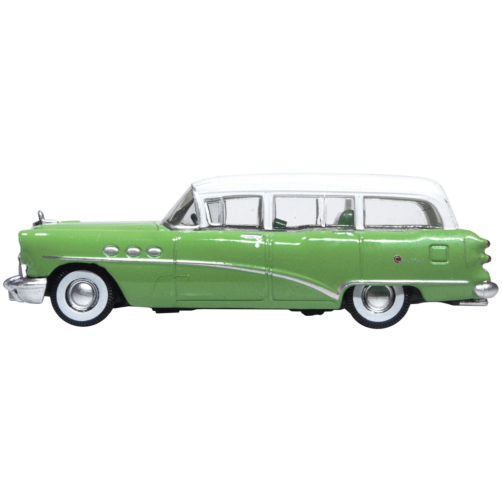 1954 Buick Century Estate Wagon Willow Green and White 1/87 (HO) Scale Diecast Model Car by Oxford Diecast - Oxford Diecast - ModelCars.com